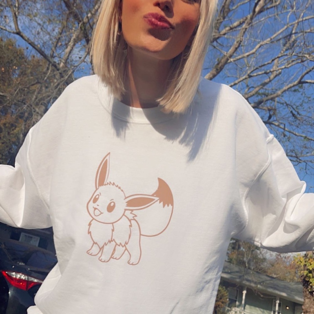 Pokémon Eevee Custom Made Adult Unisex Sweatshirt.